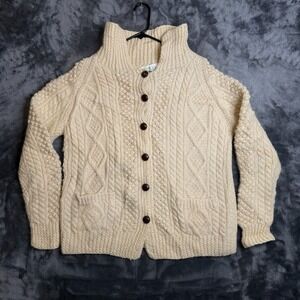 Donegal Hand Knit Sweater Kathleens Mountcharles Purewool Size Medium